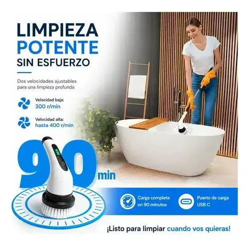 Cepillo Electrico Limpieza 9 En 1 Multiusos Usb Hogar Auto