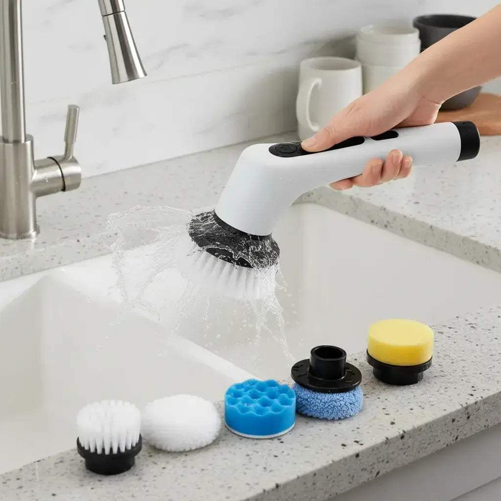 Cepillo Electrico Limpieza 9 En 1 Multiusos Usb Hogar Auto