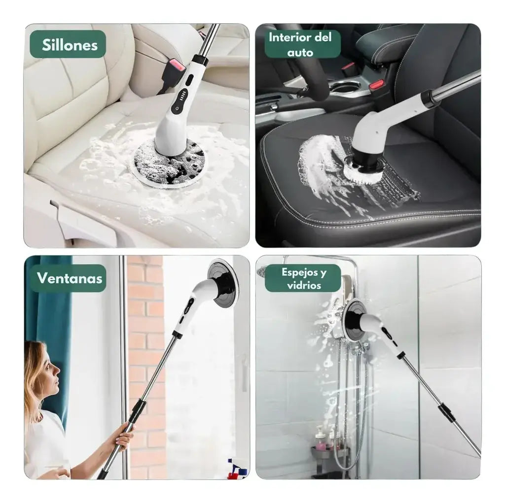Cepillo Electrico Limpieza 9 En 1 Multiusos Usb Hogar Auto